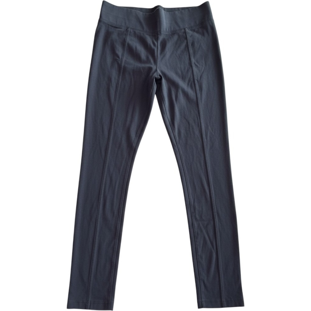 LOGO Lori Goldstein Gray Pintuck Seam Leggings Slim Fit Stretch Pants Small